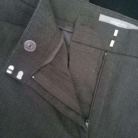 CHICOS GREY DRESS PANTS. Size 6 - Picture 6 of 8